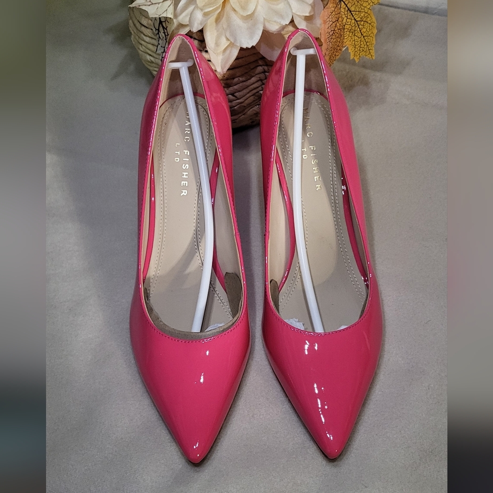Marc Fisher Women's NWOT Fuschia Pink Pointy Toe Zala 3in Heel Pumps Size 8M - Picture 5 of 13